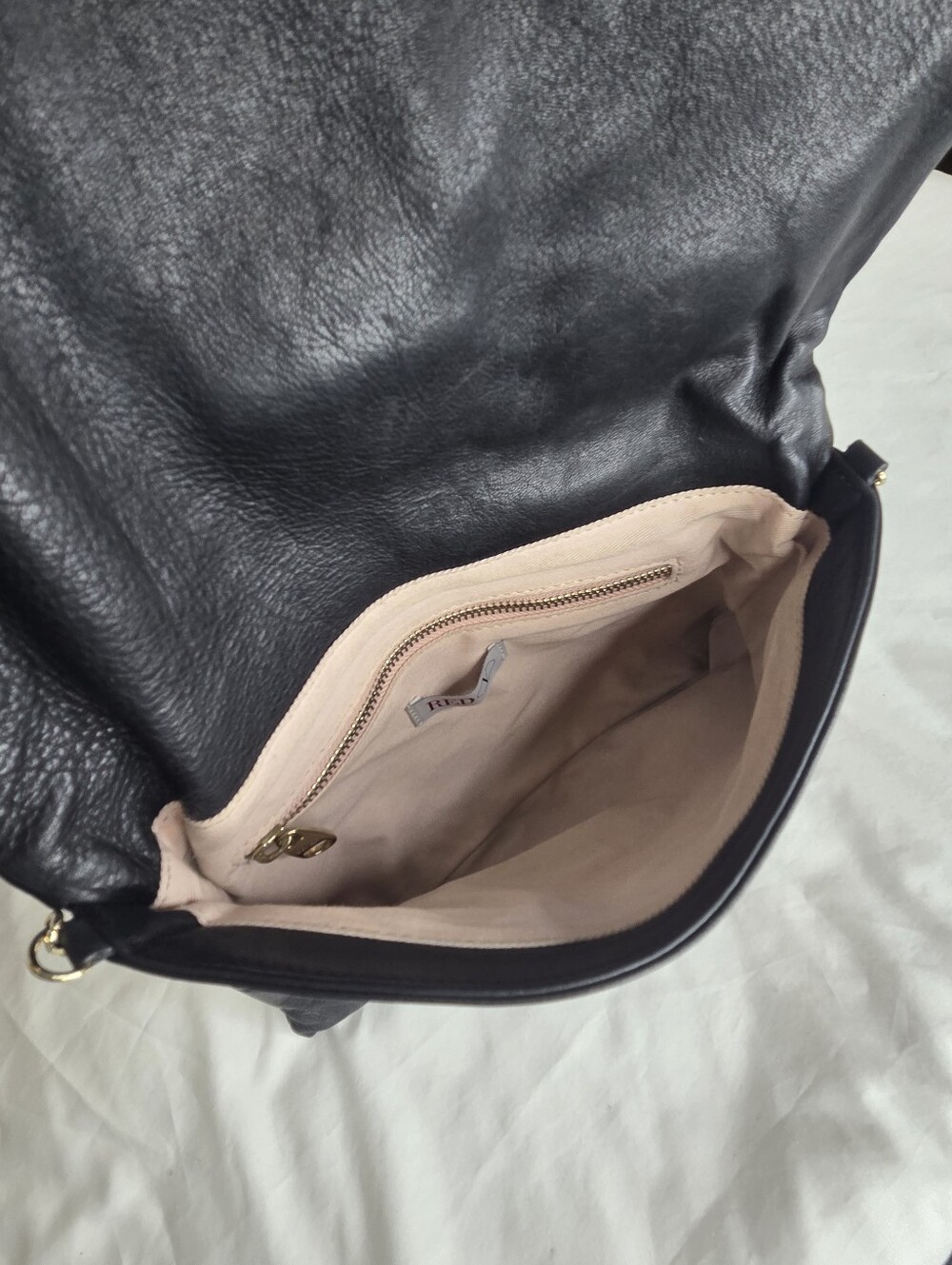 Red Valentino Black Bow-Detail Leather Crossbody/Clutch Bag - Picture 6 of 13